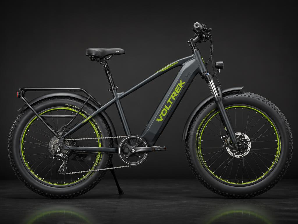 Bike elétrica fat bike em estúdio
